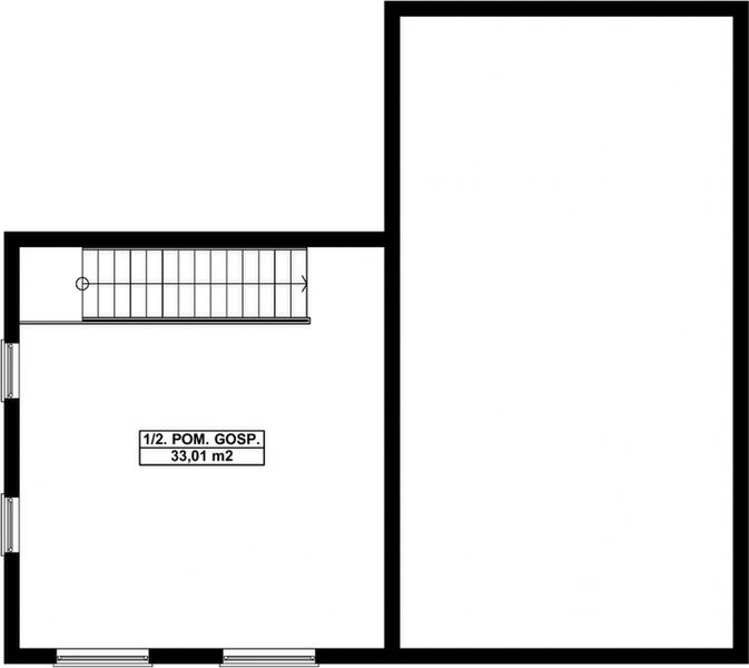 Piętro 1 projektu G287 - Budynek garażowo - gospodarczy