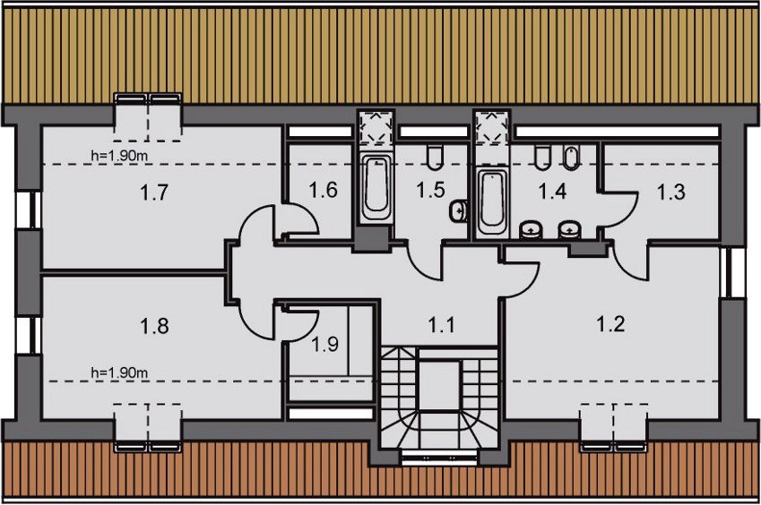 Poddasze projektu A024 "sudecki"