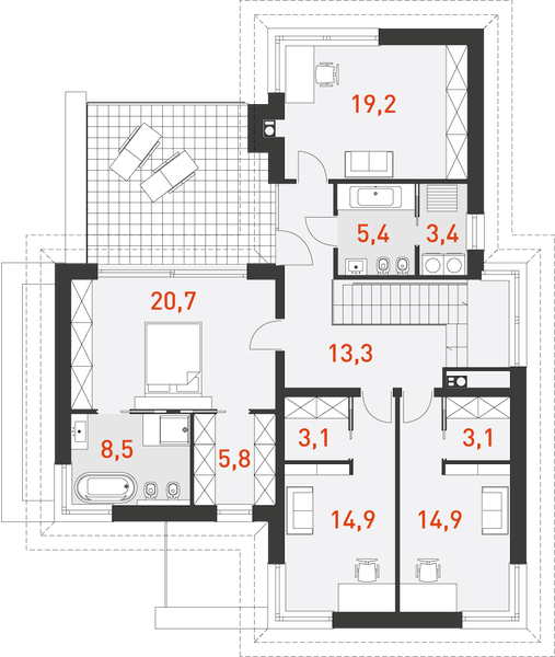 Piętro 1 projektu Wyjątkowy 2