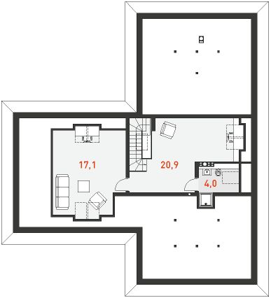 Poddasze projektu Kameralny 3