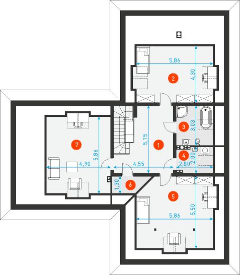 Poddasze projektu Kameralny 4
