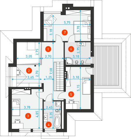 Poddasze projektu Stylowy 3