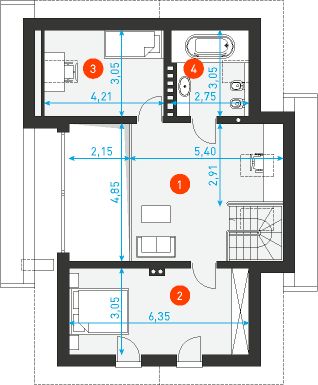 Poddasze projektu Z Widokiem 1