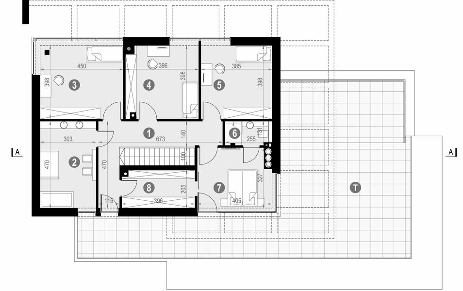 Piętro 1 projektu HomeKoncept 30