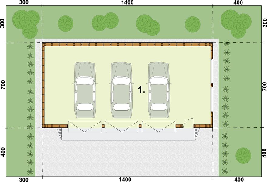 Parter projektu G270 szkielet drewniany