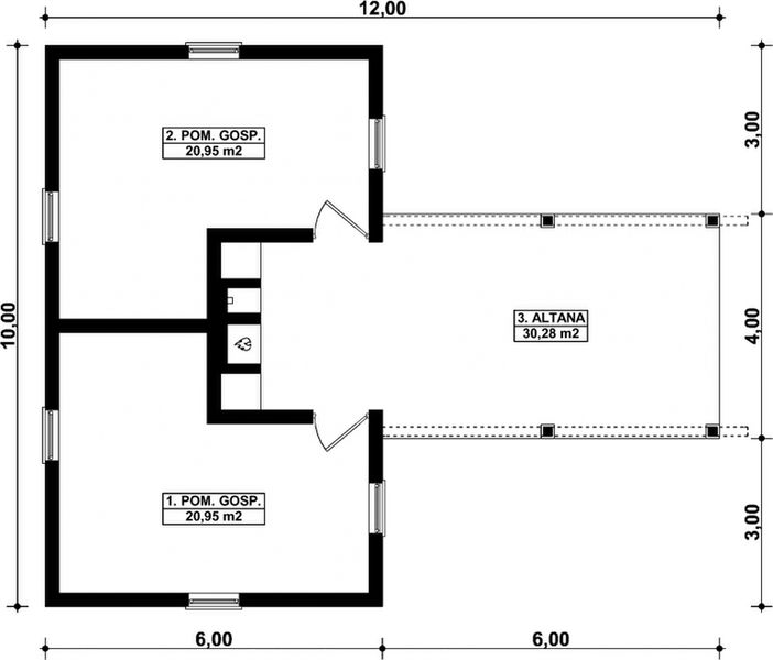 Parter projektu G282 - Budynek gospodarczy