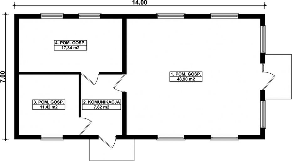 Parter projektu G283 - Budynek gospodarczy