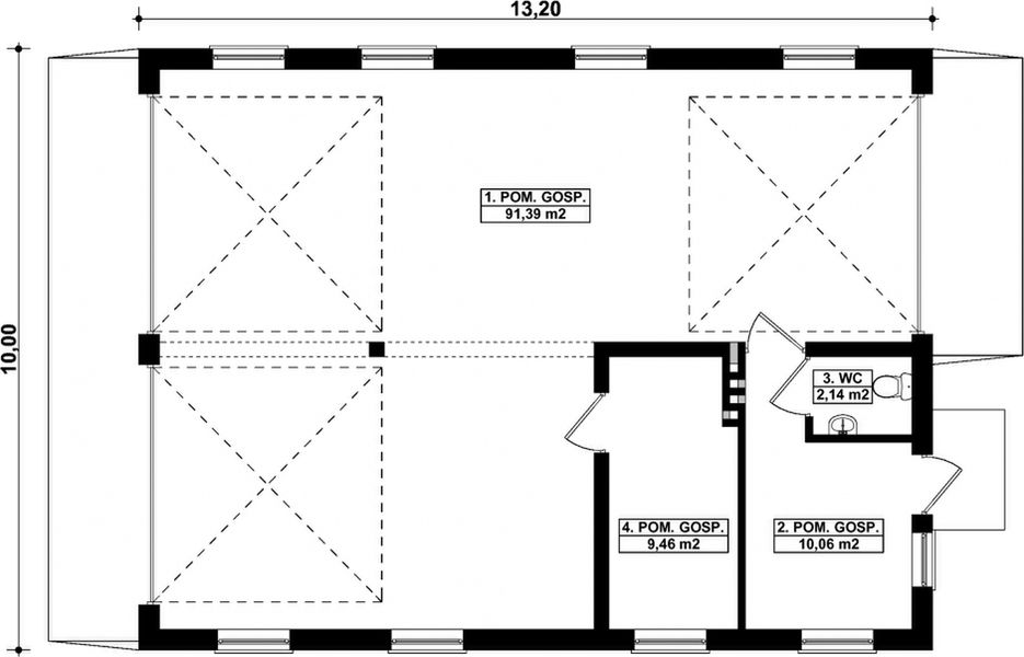 Parter projektu G288 - Budynek gospodarczy
