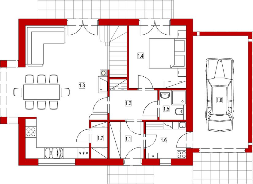 Parter projektu Domek Na Miodowej (026 ES+GT)
