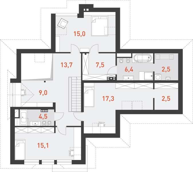 Poddasze projektu Stylowy 2A