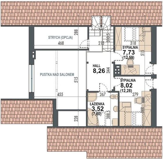 Poddasze projektu Nel II