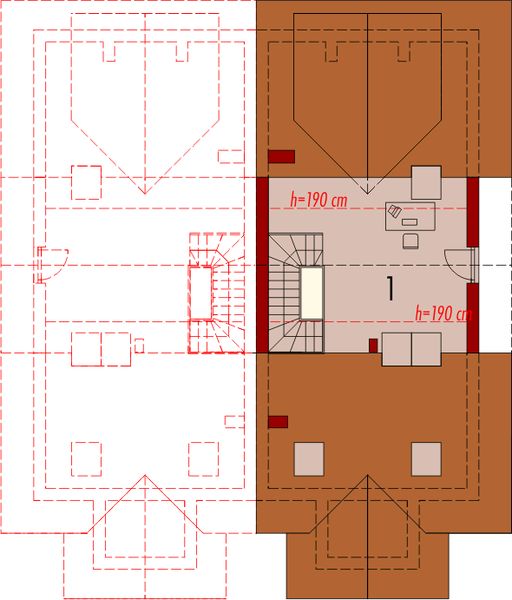 Poddasze II projektu Zula (bliźniak)