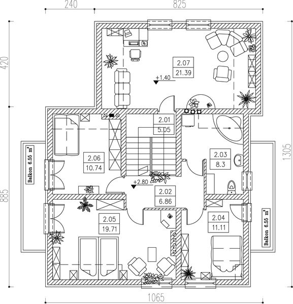 Poddasze projektu Jut