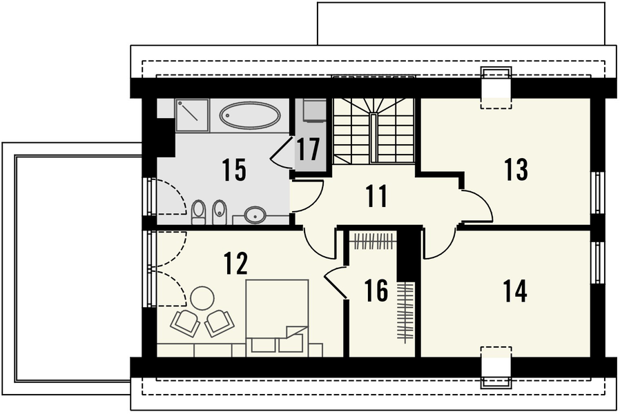 Poddasze projektu Astoria