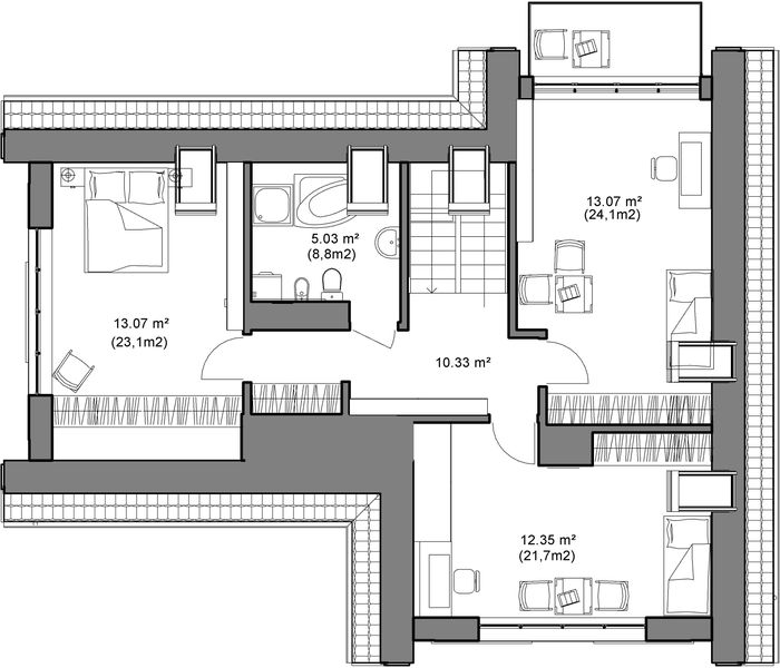 Poddasze projektu Domidea 53 w2
