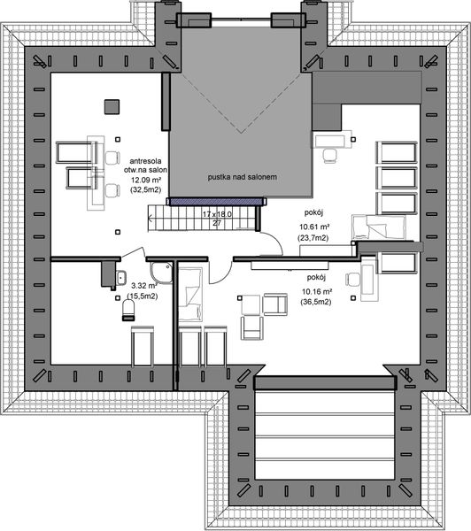 Poddasze projektu Domidea 55