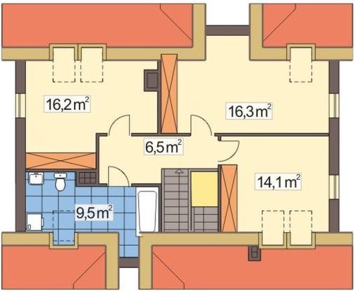 Poddasze projektu Słoneczko B