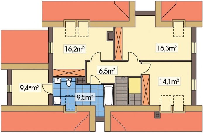 Poddasze projektu Słoneczko B garaż