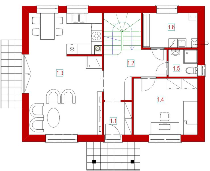 Parter projektu Domek Na Wierzbowej (021 ES)