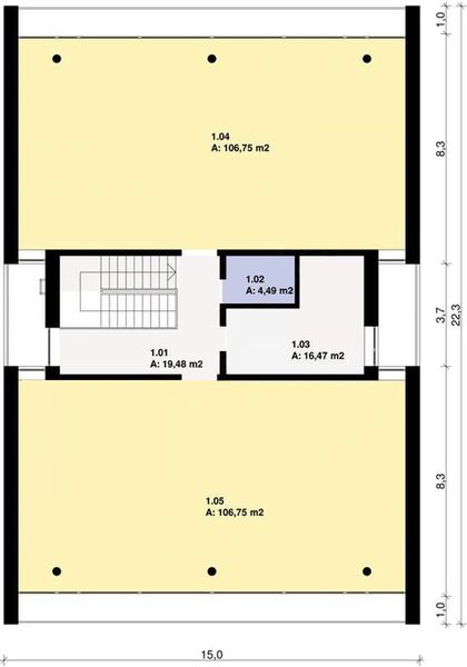 Piętro 1 projektu PS-SL-200-20