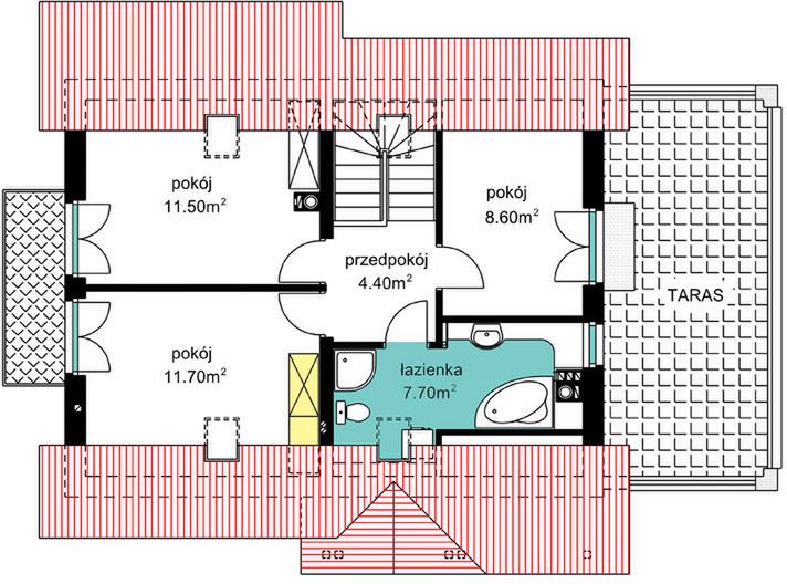 Poddasze projektu BW-49 wariant 2