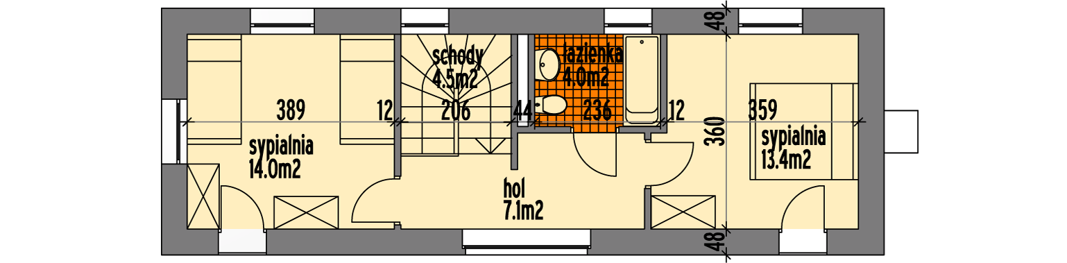 Piętro 1 projektu Pri