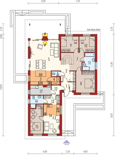 Parter projektu Simon 01 (dwulokalowy)
