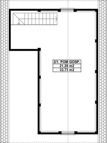 Poddasze projektu G41 - Budynek garażowo - gospodarczy