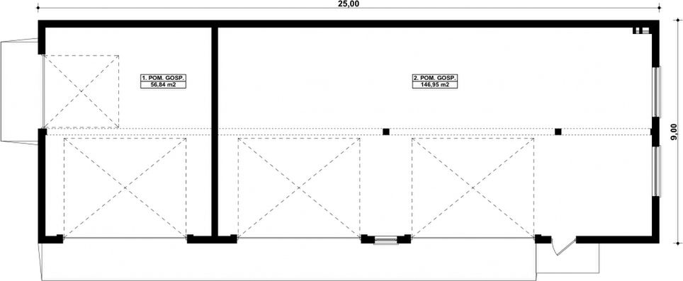 Parter projektu G92 - Budynek gospodarczy