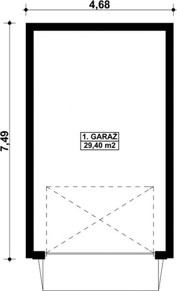 Parter projektu G96 - Budynek garażowy