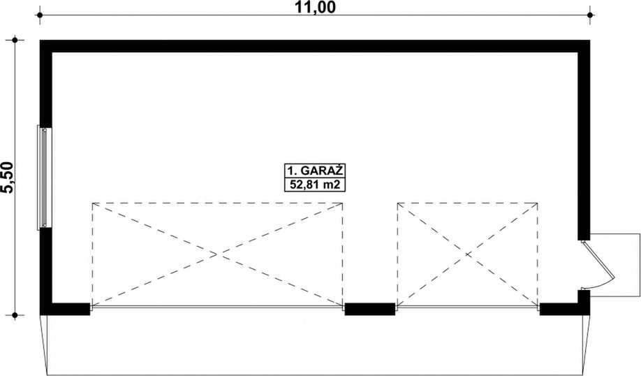 Parter projektu G103 - Budynek garażowy