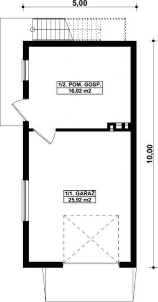 Parter projektu G107 - Budynek garażowo - gospodarczy
