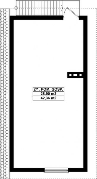 Poddasze projektu G107 - Budynek garażowo - gospodarczy