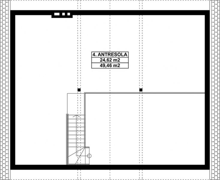 Poddasze projektu G110 - Budynek garażowo - gospodarczy