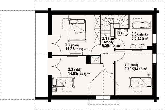 Poddasze projektu Świdnica dw 17