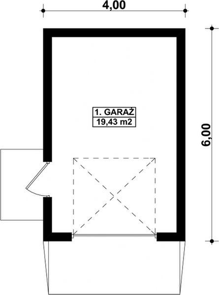 Parter projektu G81 - Budynek garażowy