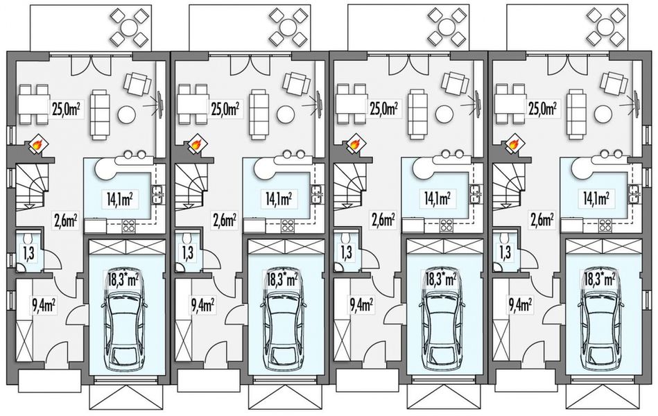 Parter projektu Hubert 2 zestaw 4 segmentów PL+SL+SL+LL