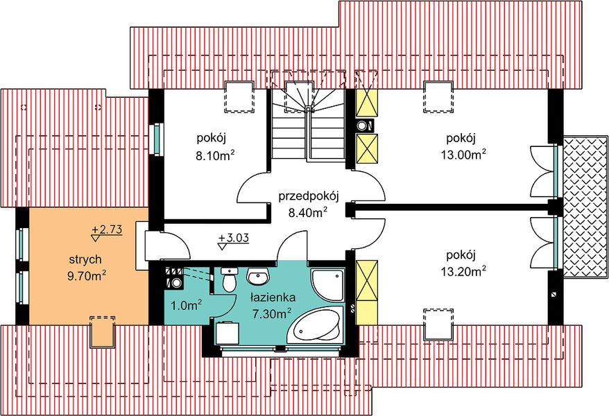 Poddasze projektu BW-49 wariant 5