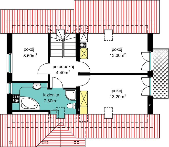 Poddasze projektu BW-49 war.6 z garażem lub bez