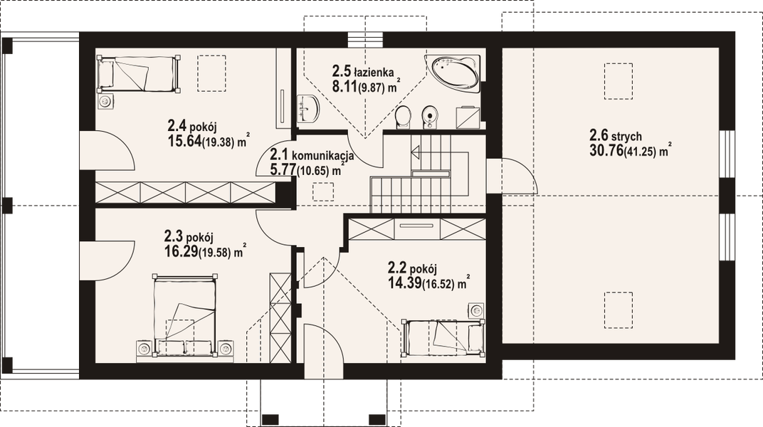 Poddasze projektu Biskupice 35