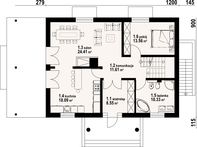 Parter projektu Chmielniki małe 15