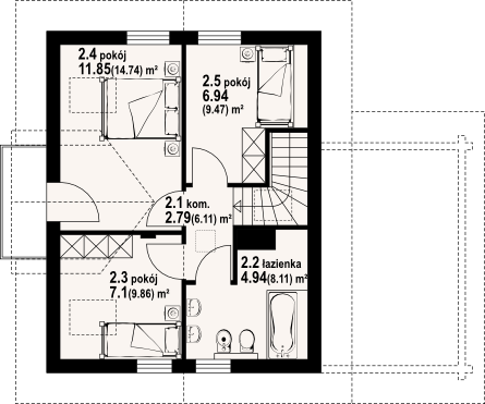 Poddasze projektu Grabów dwg 3