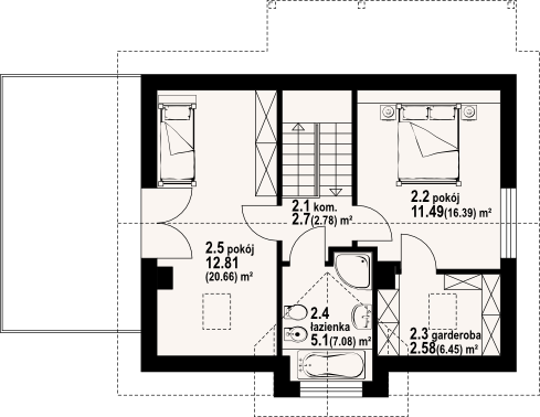 Poddasze projektu Miłków agt