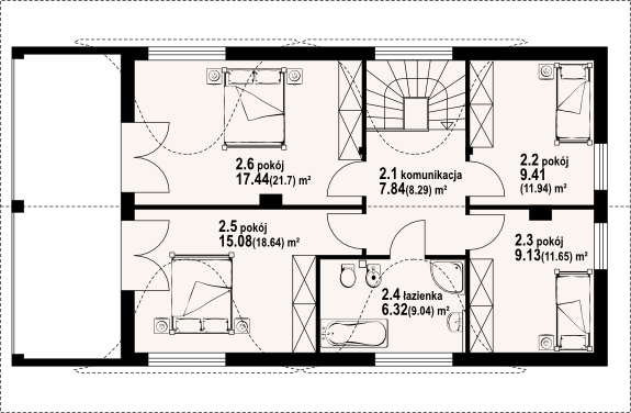 Poddasze projektu Olszynka mazurska dw