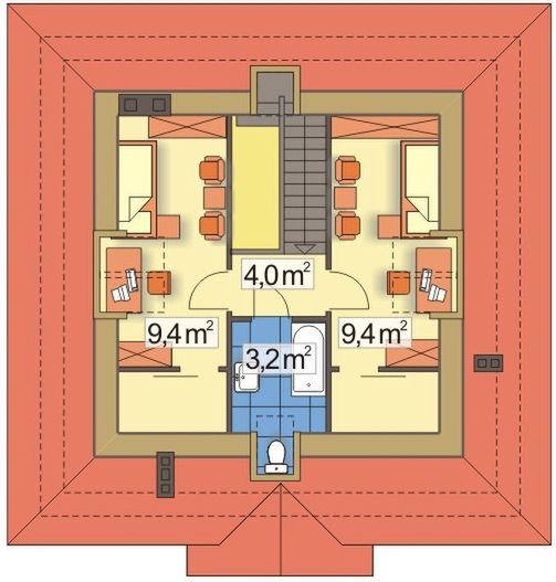 Poddasze projektu Brzoza wersja A