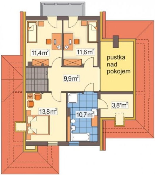 Poddasze projektu Jawor wersja A