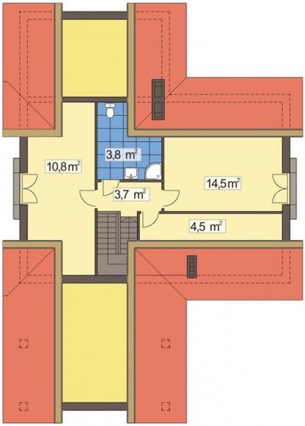 Poddasze projektu Wisienka wersja B większa