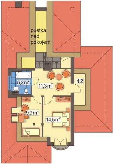 Poddasze projektu Nadia wersja A