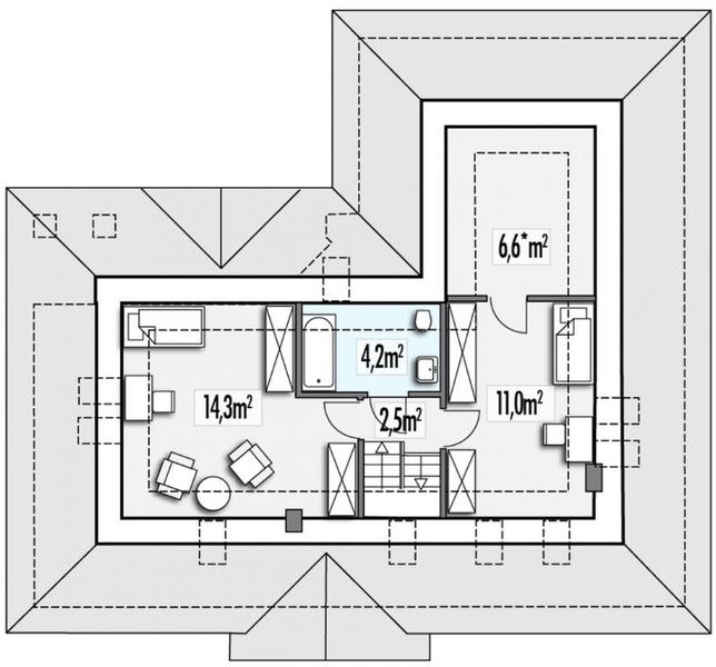 Poddasze projektu Benita A
