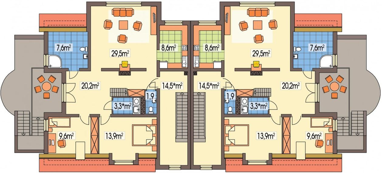 Poddasze projektu Willa Wiktoria wersja A
